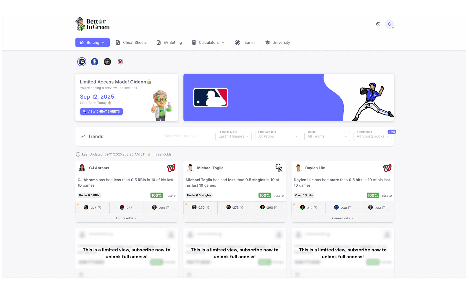 Bettor in Green & Sportsbook Casino Apps screenshot