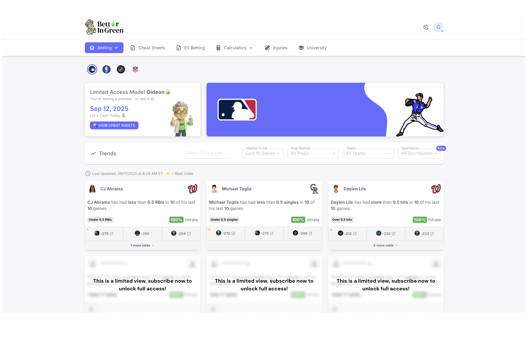 Bettor in Green & Sportsbook Casino Apps screenshot